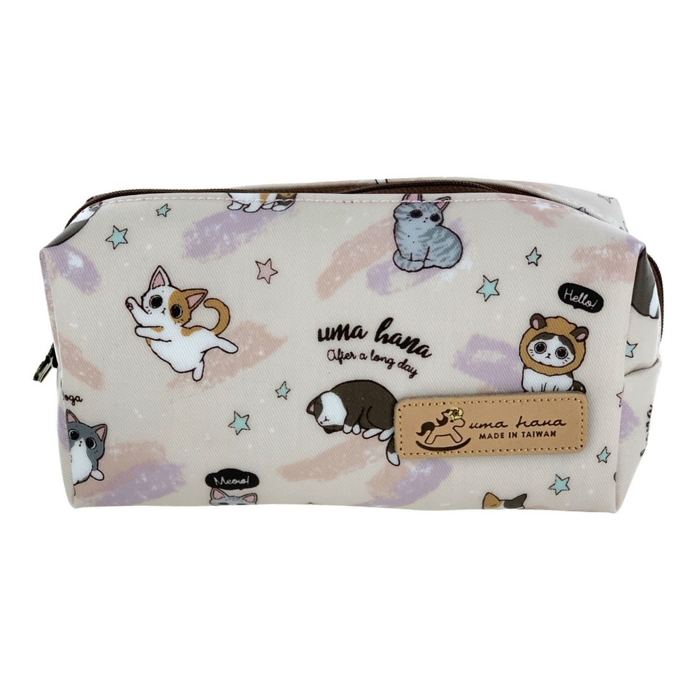 Waterproof Cat Rectangle Makeup Cosmetic Bag - Picture 1 of 7